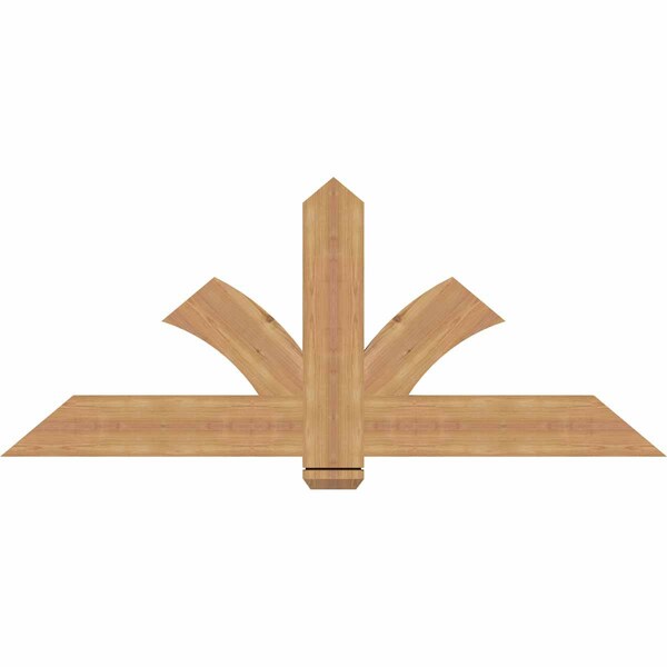 Ekena Millwork Redmond Smooth Timber Gable Bracket, Western Red Cedar, 60"W x 25"H x 1 1/2"D x 5 1/2"F, 10/12 Pitch GBW060X25X0206RED00SWR - main